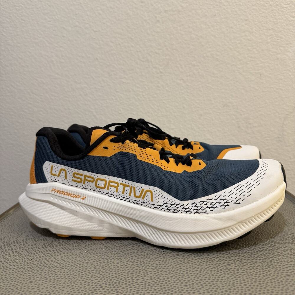 La Sportiva Prodigio 2 Men's Trail Running Shoes, Hurricane/Chalk Sz 44